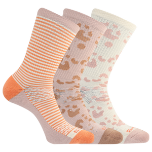 Sperry Women's Basic Cotton Boat Crew Sock 3 Pair Pack - Arch Support and Comfort Cushioning
