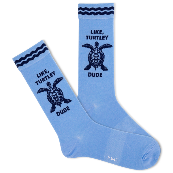 K.Bell Men's Turtley Dude Crew Sock