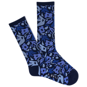 K.Bell Men's Camo Floral Active Crew Socks