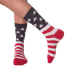 K.Bell Women's American Made Flag Crew Sock