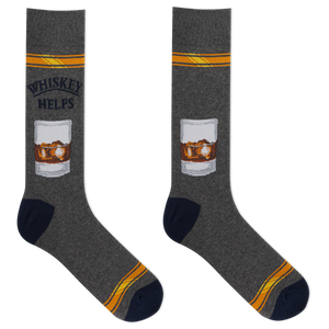 HOTSOX Men's Whiskey Helps Crew Socks