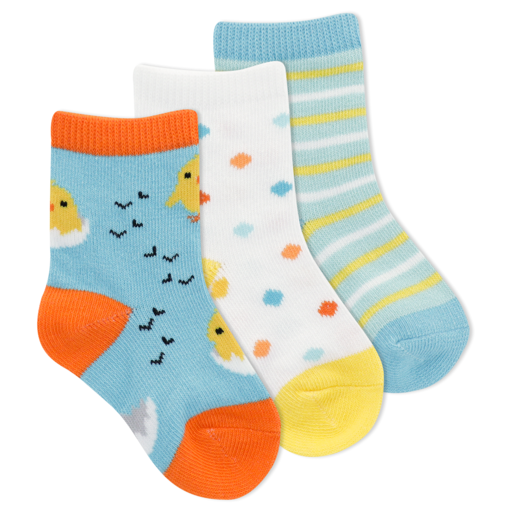 K.Bell Infants' Chicks Crew Sock 3 Pack