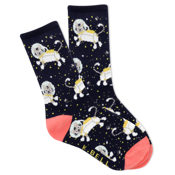 K.Bell Kids' Space Kitty Crew Sock