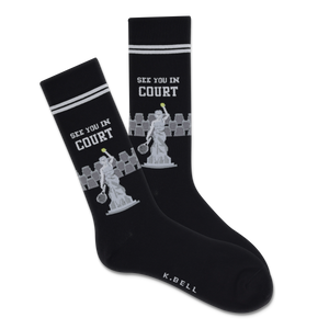 K.Bell Men's See You In Court Active Crew Sock