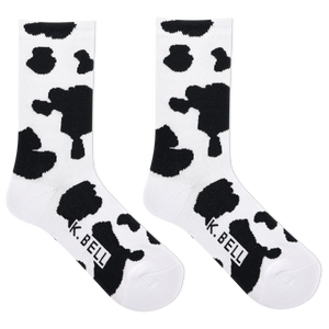 K.Bell Women's American Made Cow Print Crew Sock