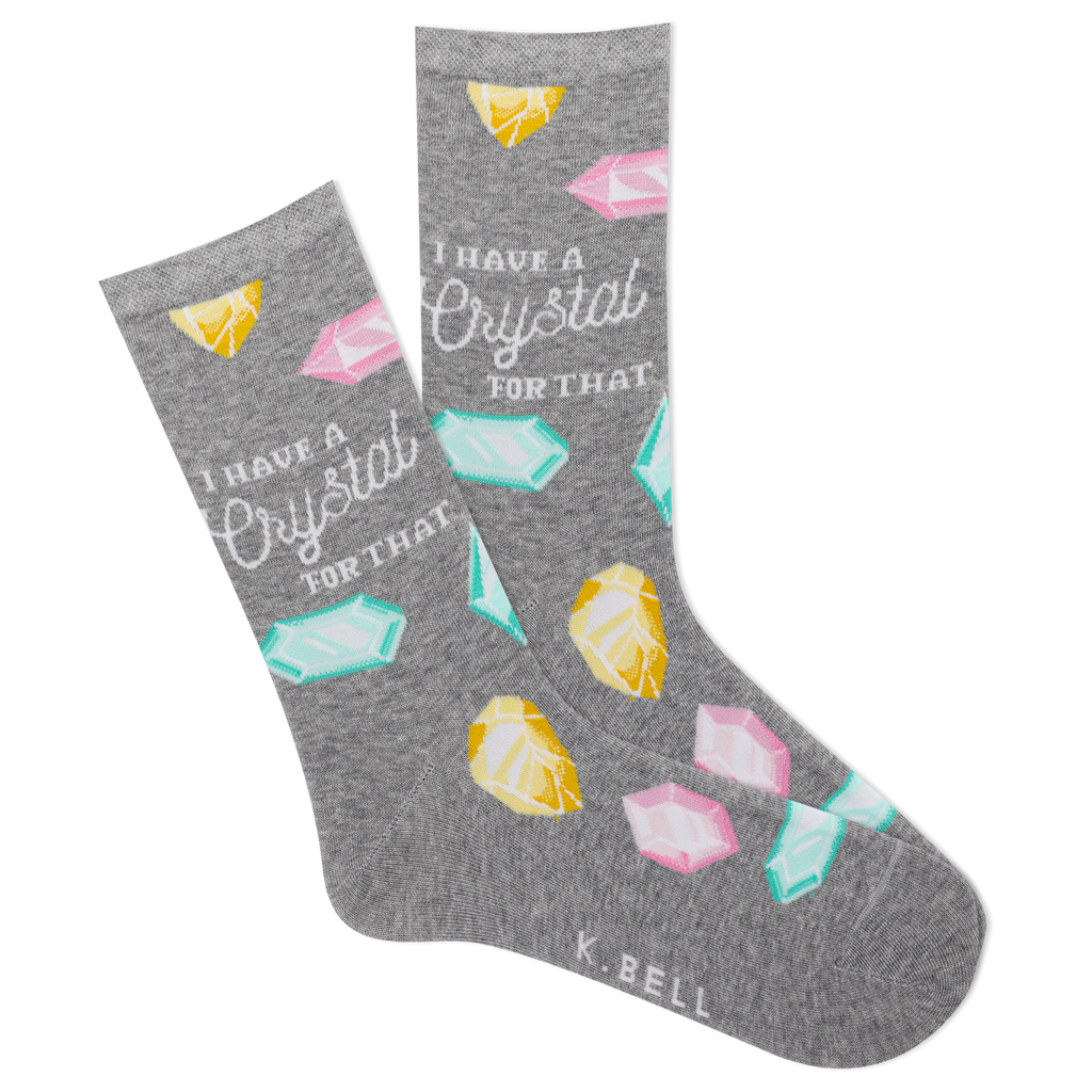 K.Bell Women's I Have a Crystal For That Crew Sock