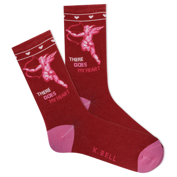 K.Bell Women's There Goes My Heart Crew Socks