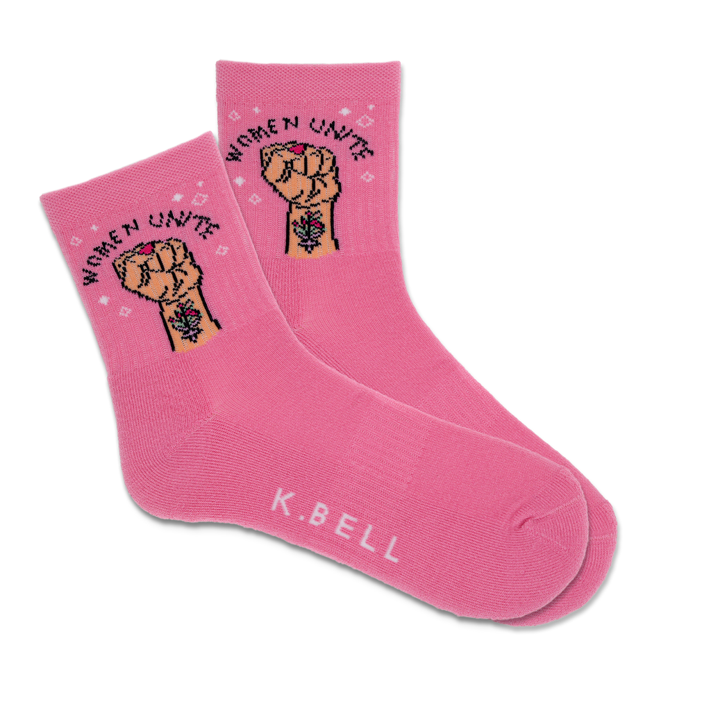K.Bell Women's Women Unite Active Crew Sock