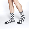 K.Bell Men's L.A. Checkerboard Active Crew Sock