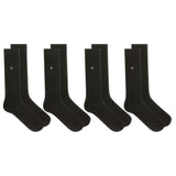 Chaps Men's Solid Dress Crew Socks 4 Pair
