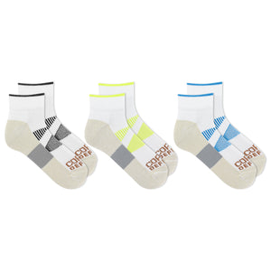 Copper Defense Active Ankle Socks 3 Pair Pack