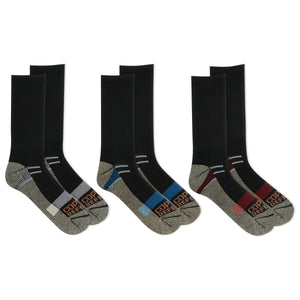 Set of black and gray socks with Copper Defense logo on a white background