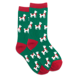HOTSOX Kid's Holiday Llama Crew Socks thumbnail