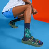 HOTSOX Men's Palm Leaf Crew Socks