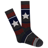 K.Bell Men's American Made Star Block Crew Sock