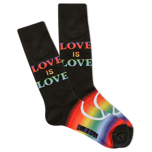 K.Bell Men's Love Is Love Crew Socks