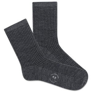 K.Bell Women's Wool Blend Ribbed Crew Socks