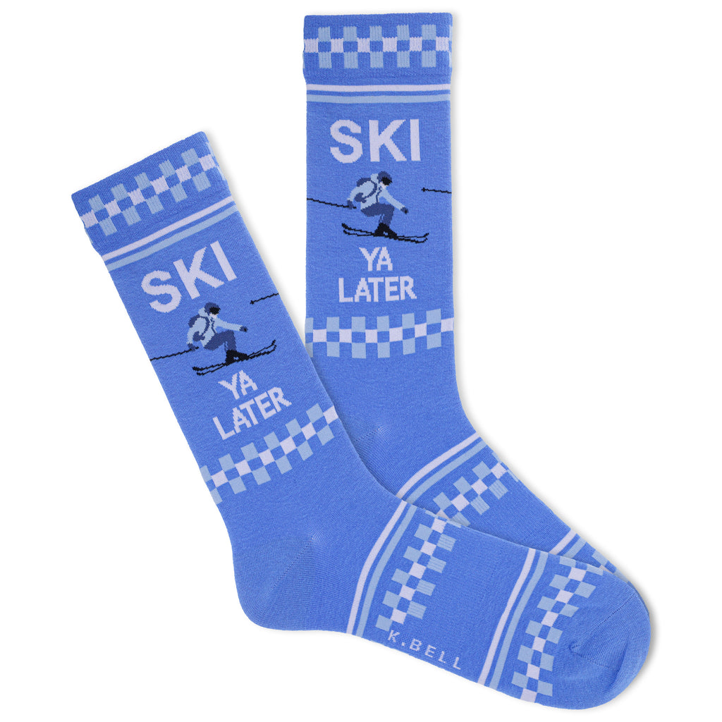 K.Bell Men's Ski Ya Later Crew Sock