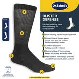 Dr. Scholl's Men's Advanced Relief Gripper Crew Socks 3 Pair Pack - Non-slip Grip, Cushioned Comfort thumbnail