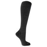 Black knee-high sock on a white background