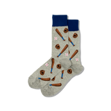 Sweatshirt Gray HOTSOX Men's Novelty Baseball Crew Socks