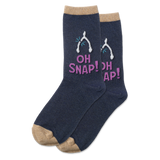 Denim HOTSOX Women's  Oh Snap Crew Socks