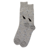 Gray Heather HOTSOX Men's Dalmatians Crew Socks