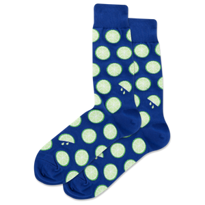 Dark Blue HOTSOX Men's Citrus Crew Socks