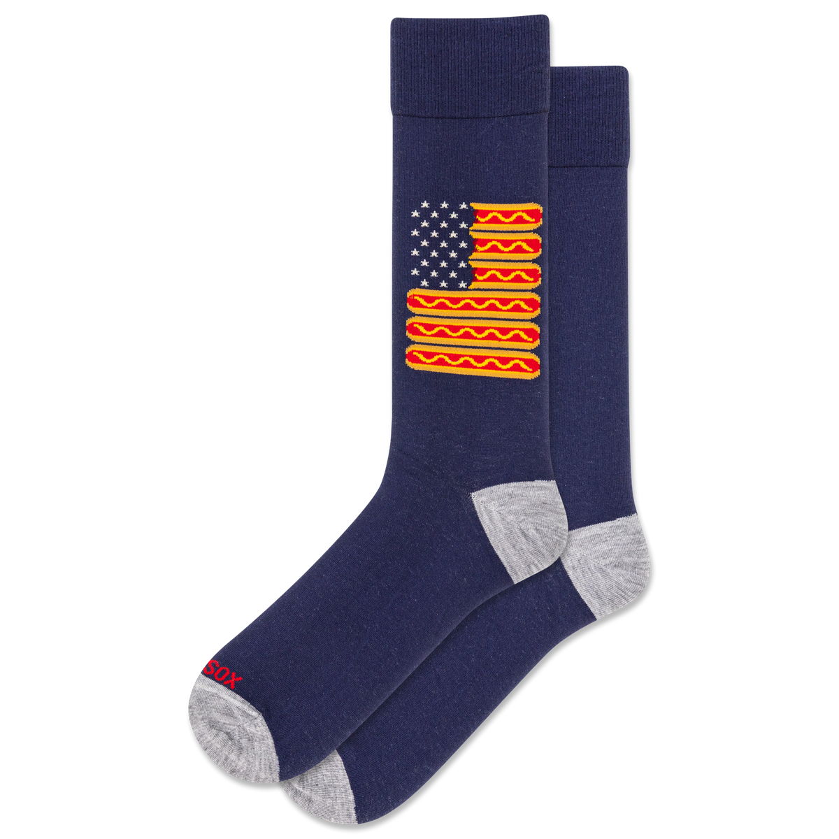Navy HOTSOx Mens Hot Dog Flag Crew
