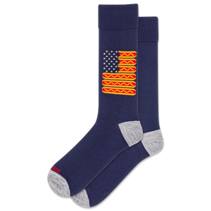 Navy HOTSOx Mens Hot Dog Flag Crew