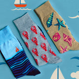 HOTSOX Men's Lobster Stripe Crew Sock thumbnail