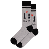 Gray HOTSOX Men's Mr. and Mr. Crew Sock