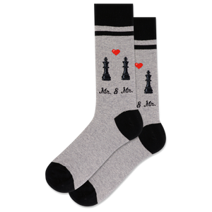 Gray HOTSOX Men's Mr. and Mr. Crew Sock