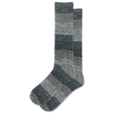 Pair of striped socks on a white background thumbnail