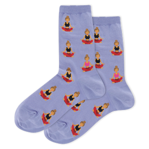 Periwinkle HOTSOX Women's Meditation Crew Socks