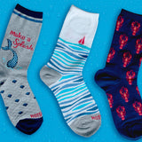 HOTSOX Women's Lobster Stripe Crew thumbnail