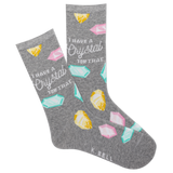 K.Bell Women's I Have a Crystal for That Crew Socks