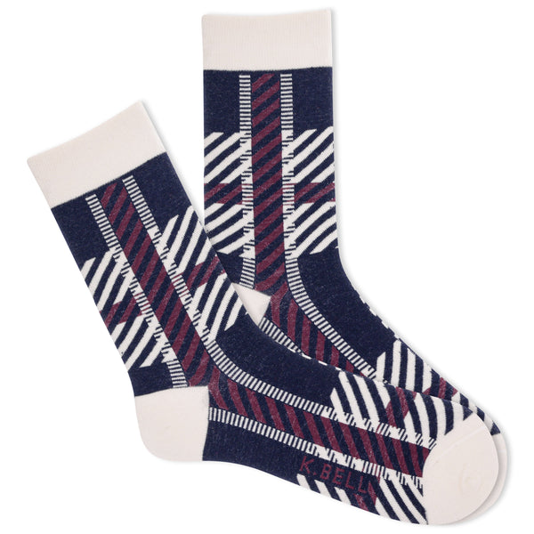 K.Bell Women's Frances Plaid Crew Sock