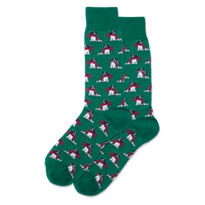 HOTSOX Men's Holiday Dog Crew Socks