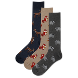 HOTSOX Men's Woodland Animals Crew Socks 3 Pair Gift Box thumbnail