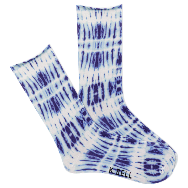 K.Bell Women's Printed Roll Top Sock