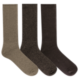 Chaps Men's Classics Solid True Rib Crew Socks 3 Pair