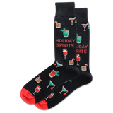 HOTSOX Men's Holiday Spirits Crew Socks
