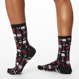 HOTSOX Women's Wine Crew Socks