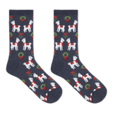 HOTSOX Women's Holiday Llama Crew Socks