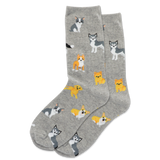 HOTSOX Kids' All Over Puppy Crew Socks