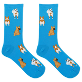 HOTSOX Women's Dog Tails Crew Socks thumbnail