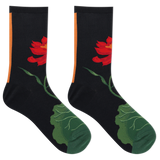 HOTSOX Women's Lotus Floral Crew Sock