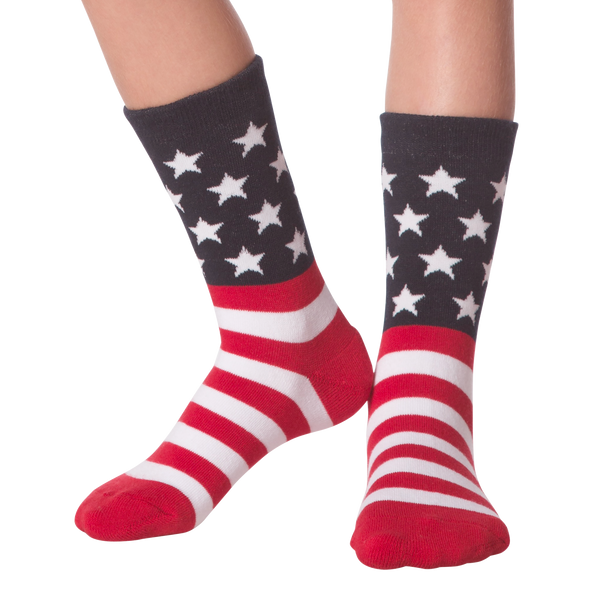 K.Bell Kid's American Made American Flag Crew Sock