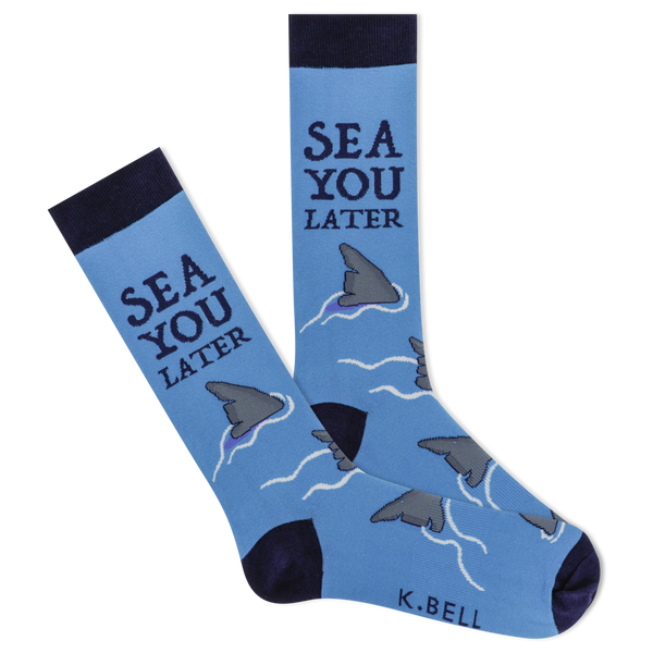 K.Bell Men's Sea You Later Crew Socks